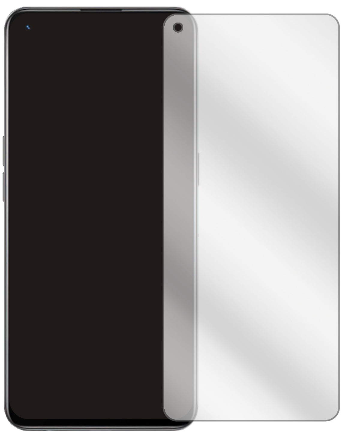 OPPOK9 5G mit aufgebrachter dipos Displayschutzfolie, glasklare Darstellung ohne Einschränkungen