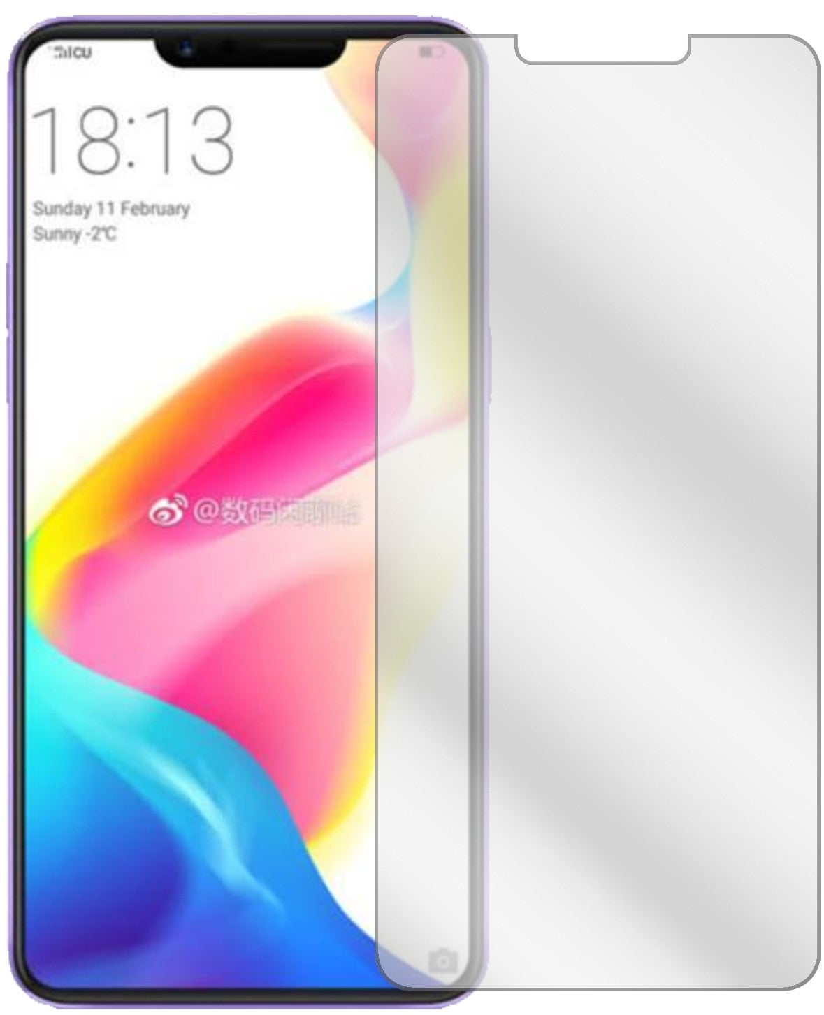 OppoR15 mit aufgebrachter dipos Displayschutzfolie, glasklare Darstellung ohne Einschränkungen