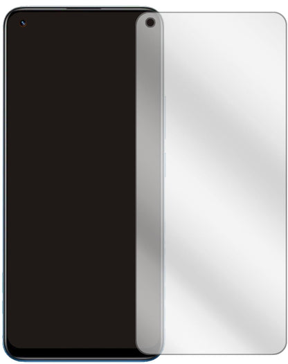 OppoRealme 8 5G mit aufgebrachter dipos Displayschutzfolie, glasklare Darstellung ohne Einschränkungen