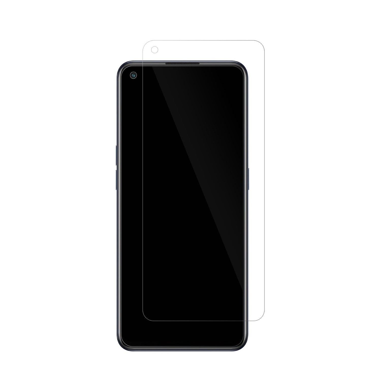OPPOReno7 4G mit aufgebrachter dipos Displayschutzfolie, glasklare Darstellung ohne Einschränkungen