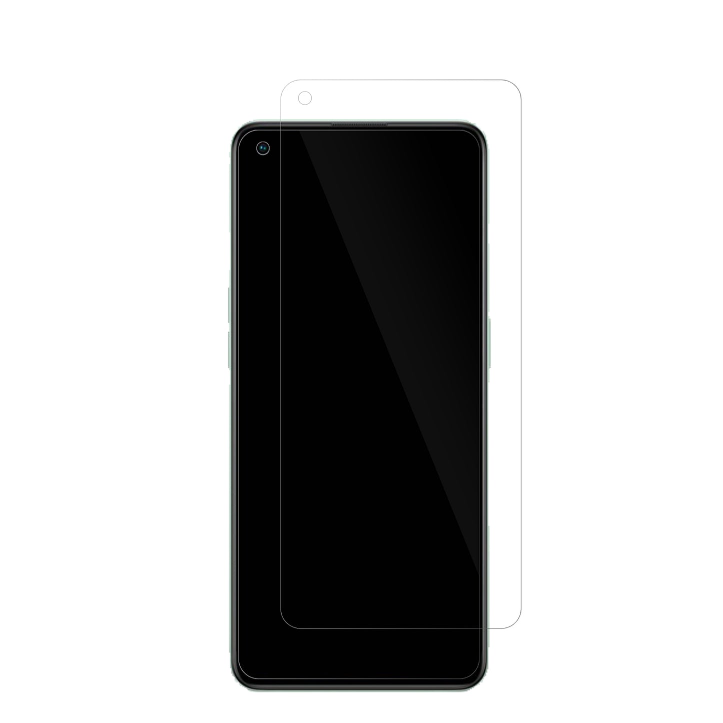 OppoReno8 Lite mit aufgebrachter dipos Displayschutzfolie, glasklare Darstellung ohne Einschränkungen