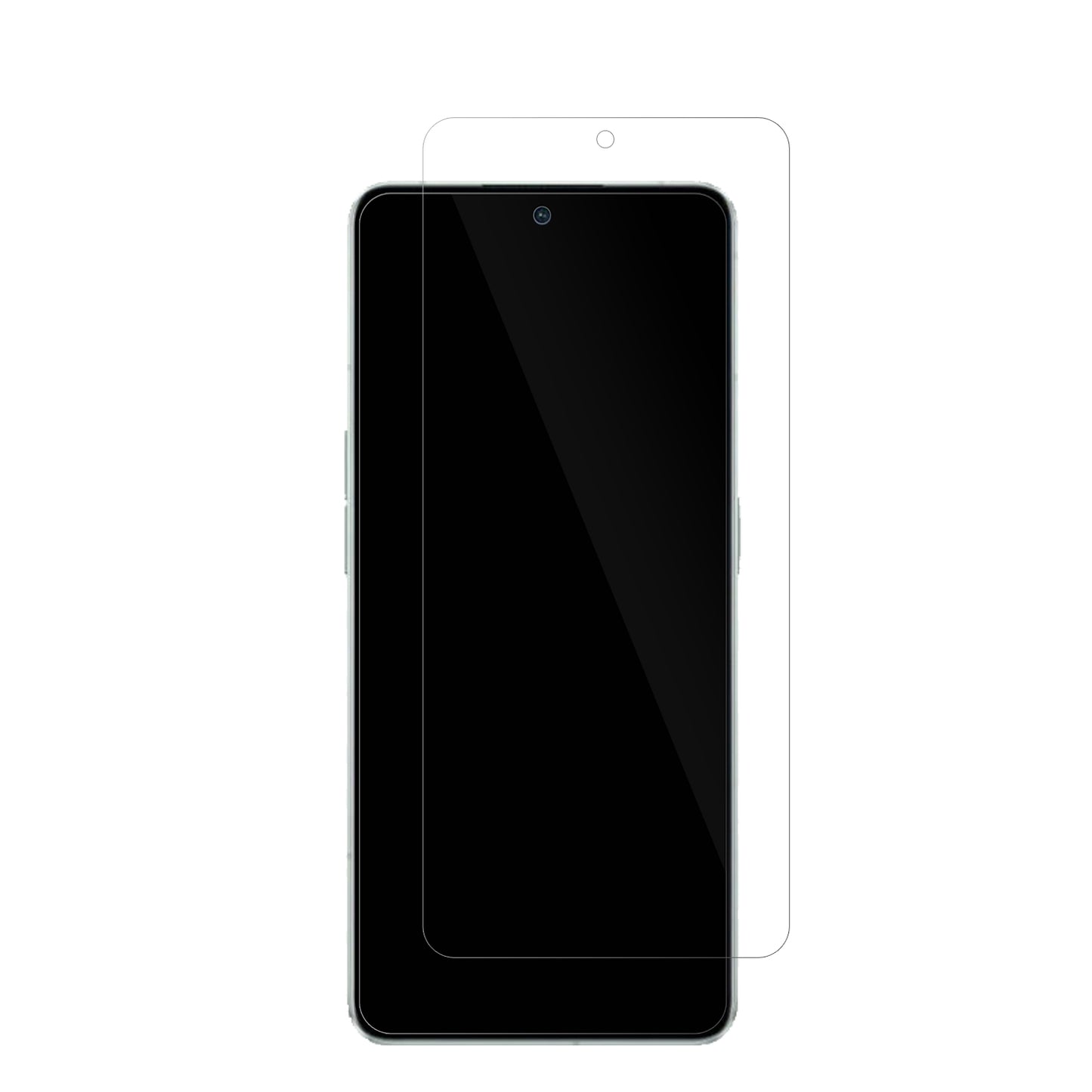 OppoReno8 Pro Plus mit aufgebrachter dipos Displayschutzfolie, glasklare Darstellung ohne Einschränkungen