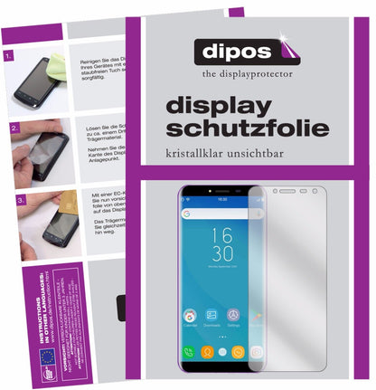 OukitelC8 mit aufgebrachter dipos Displayschutzfolie, glasklare Darstellung ohne Einschränkungen
