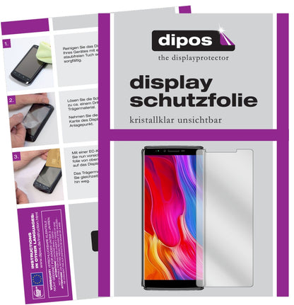 OukitelK8 mit aufgebrachter dipos Displayschutzfolie, glasklare Darstellung ohne Einschränkungen