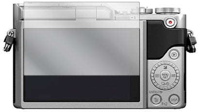 PanasonicLumix DMC-GX800 mit aufgebrachter dipos Displayschutzfolie, glasklare Darstellung ohne Einschränkungen
