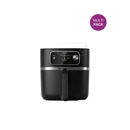 PhilipsAirfryer HD9880/90 mit aufgebrachter dipos Displayschutzfolie, glasklare Darstellung ohne Einschränkungen