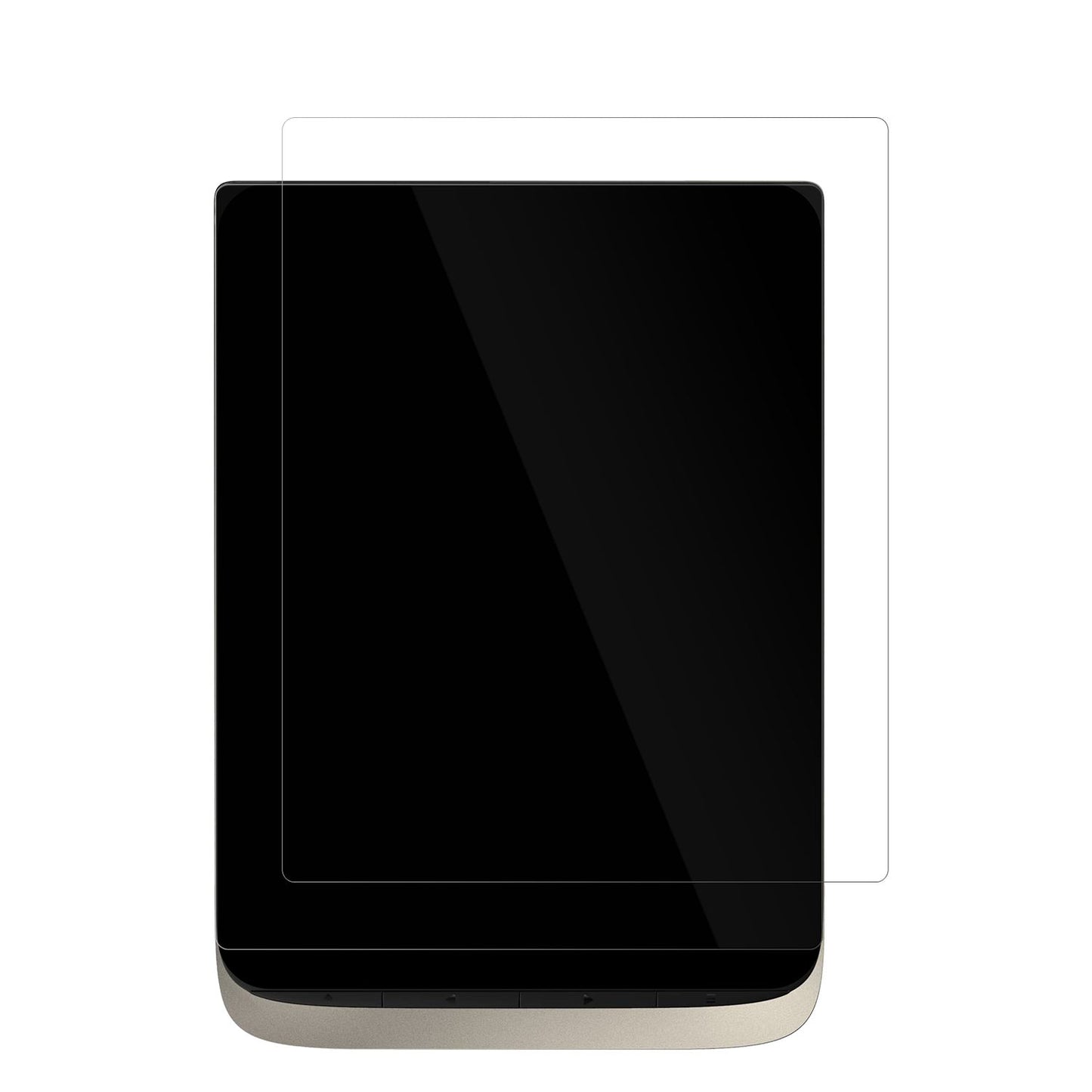 PocketBookInkPad Color 3 mit aufgebrachter dipos Displayschutzfolie, glasklare Darstellung ohne Einschränkungen