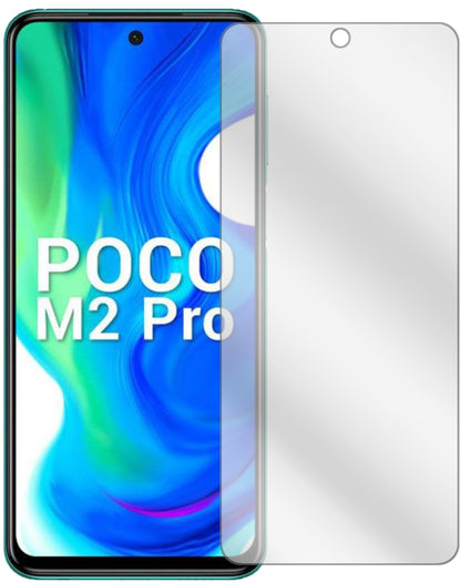PocoM2 Pro mit aufgebrachter dipos Displayschutzfolie, glasklare Darstellung ohne Einschränkungen