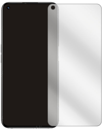 Realme8i mit aufgebrachter dipos Displayschutzfolie, glasklare Darstellung ohne Einschränkungen
