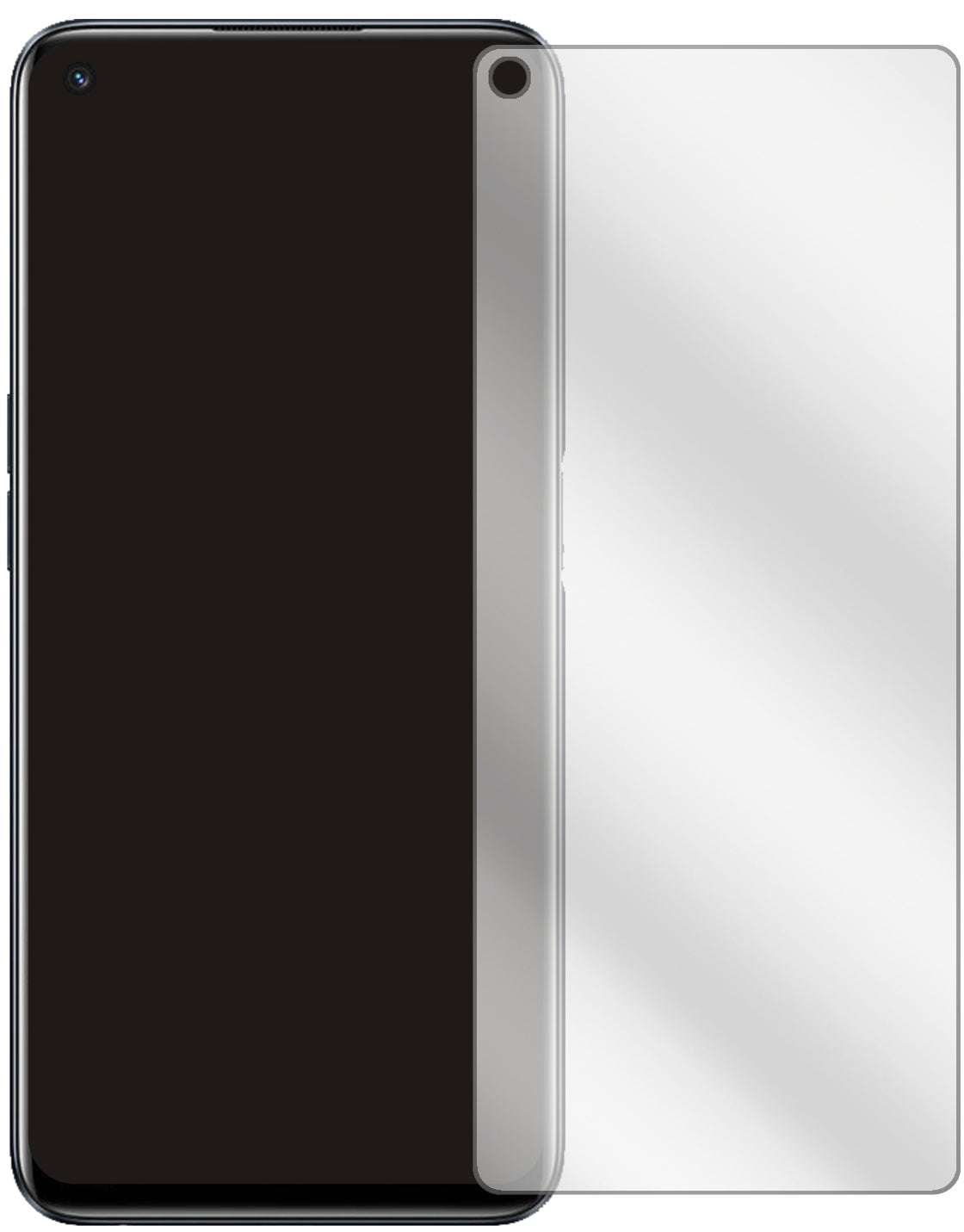 Realme9i mit aufgebrachter dipos Displayschutzfolie, glasklare Darstellung ohne Einschränkungen