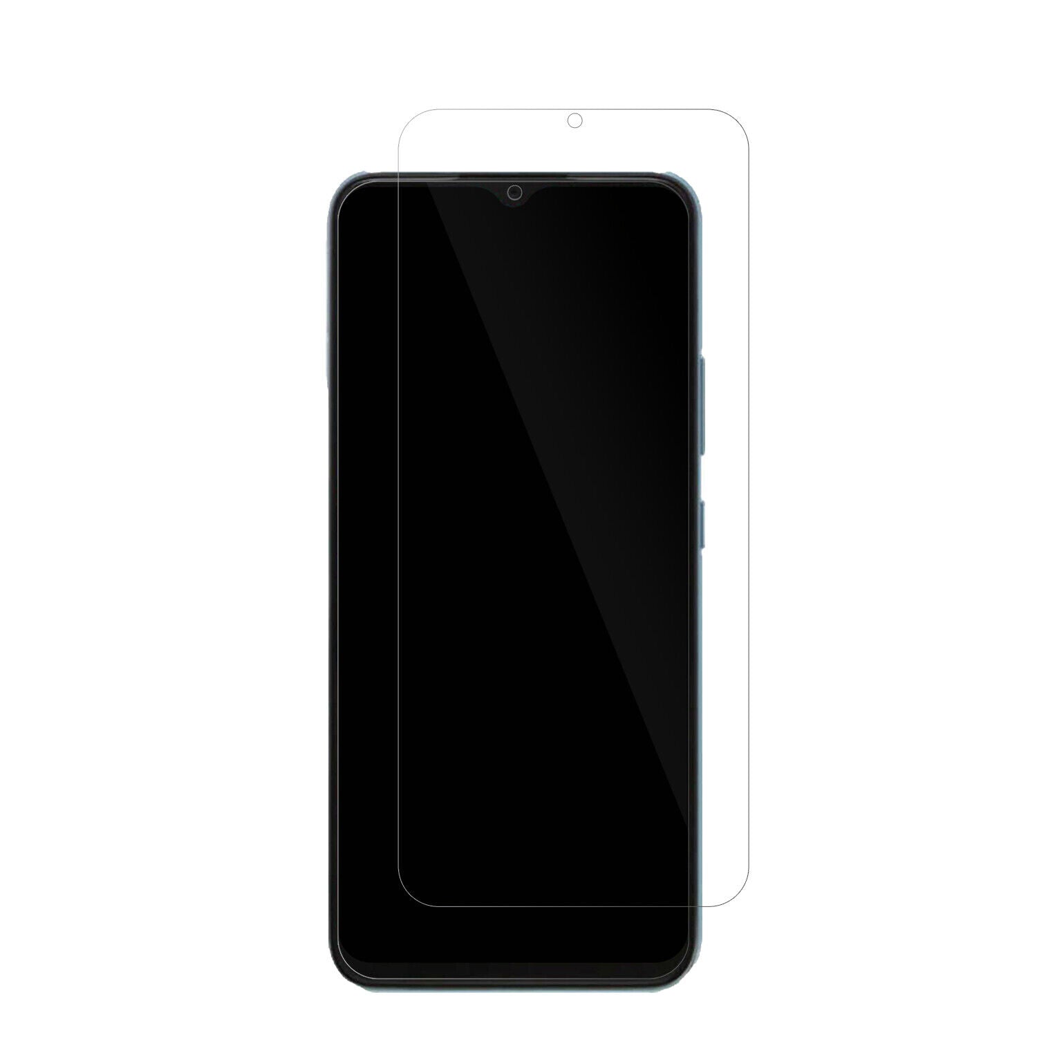 RealmeC21Y mit aufgebrachter dipos Displayschutzfolie, glasklare Darstellung ohne Einschränkungen