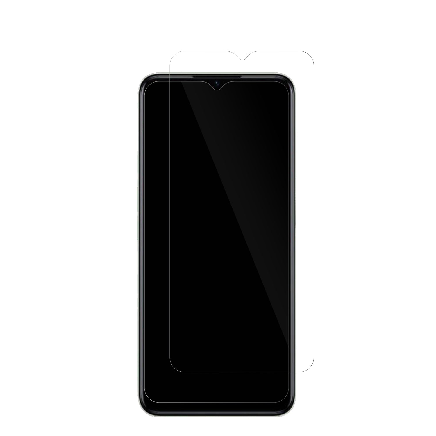 RealmeC35 mit aufgebrachter dipos Displayschutzfolie, glasklare Darstellung ohne Einschränkungen