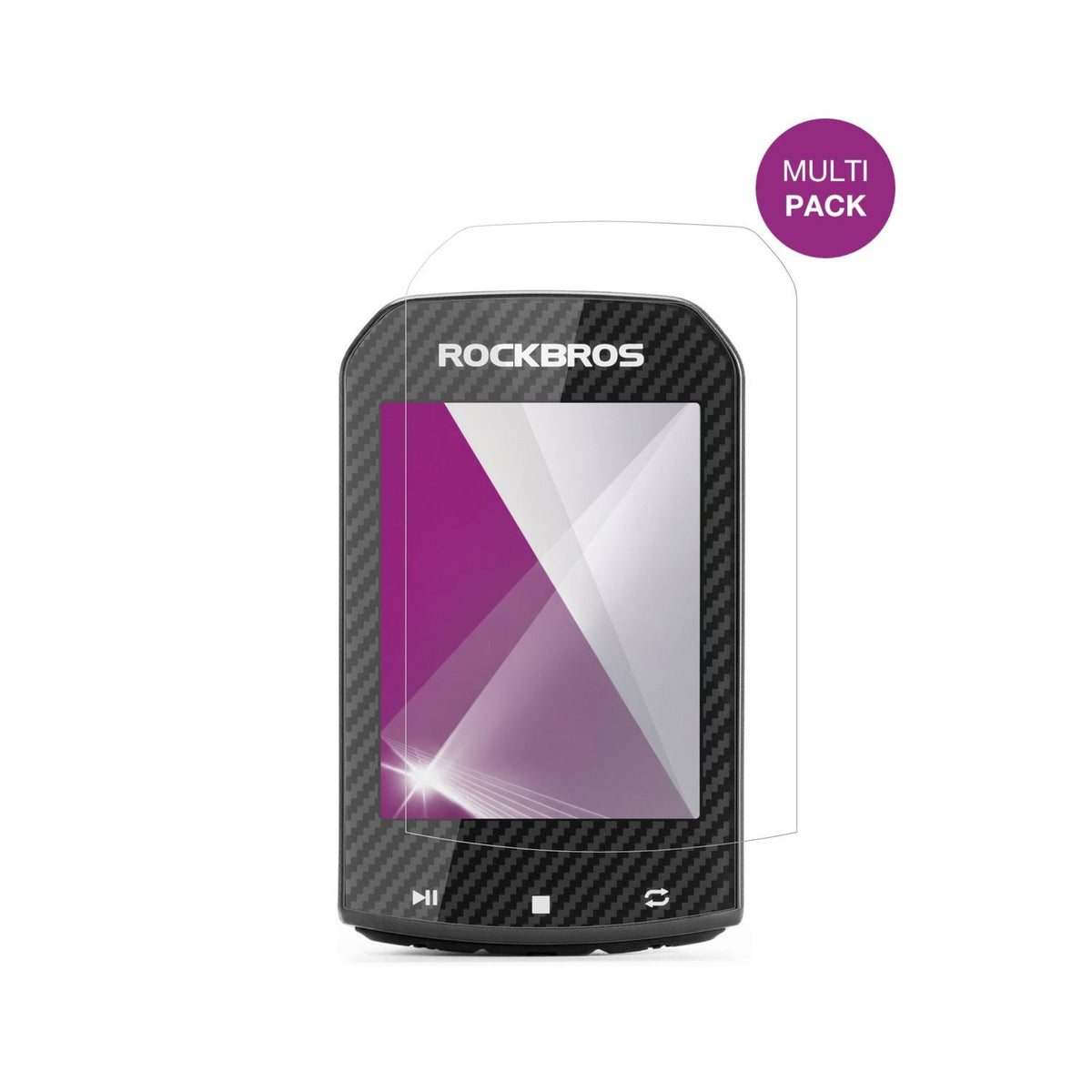 ROCKBROSM1 Pro mit aufgebrachter dipos Displayschutzfolie, glasklare Darstellung ohne Einschränkungen