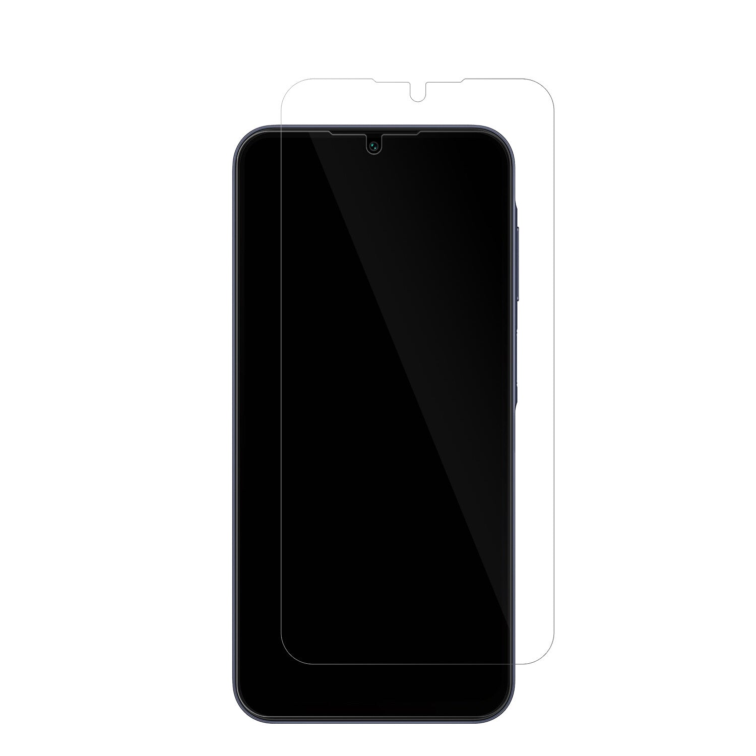 SAMSUNGA15 4G mit aufgebrachter dipos Displayschutzfolie, glasklare Darstellung ohne Einschränkungen