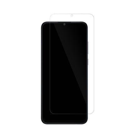 SamsungGalaxy A04e mit aufgebrachter dipos Displayschutzfolie, glasklare Darstellung ohne Einschränkungen