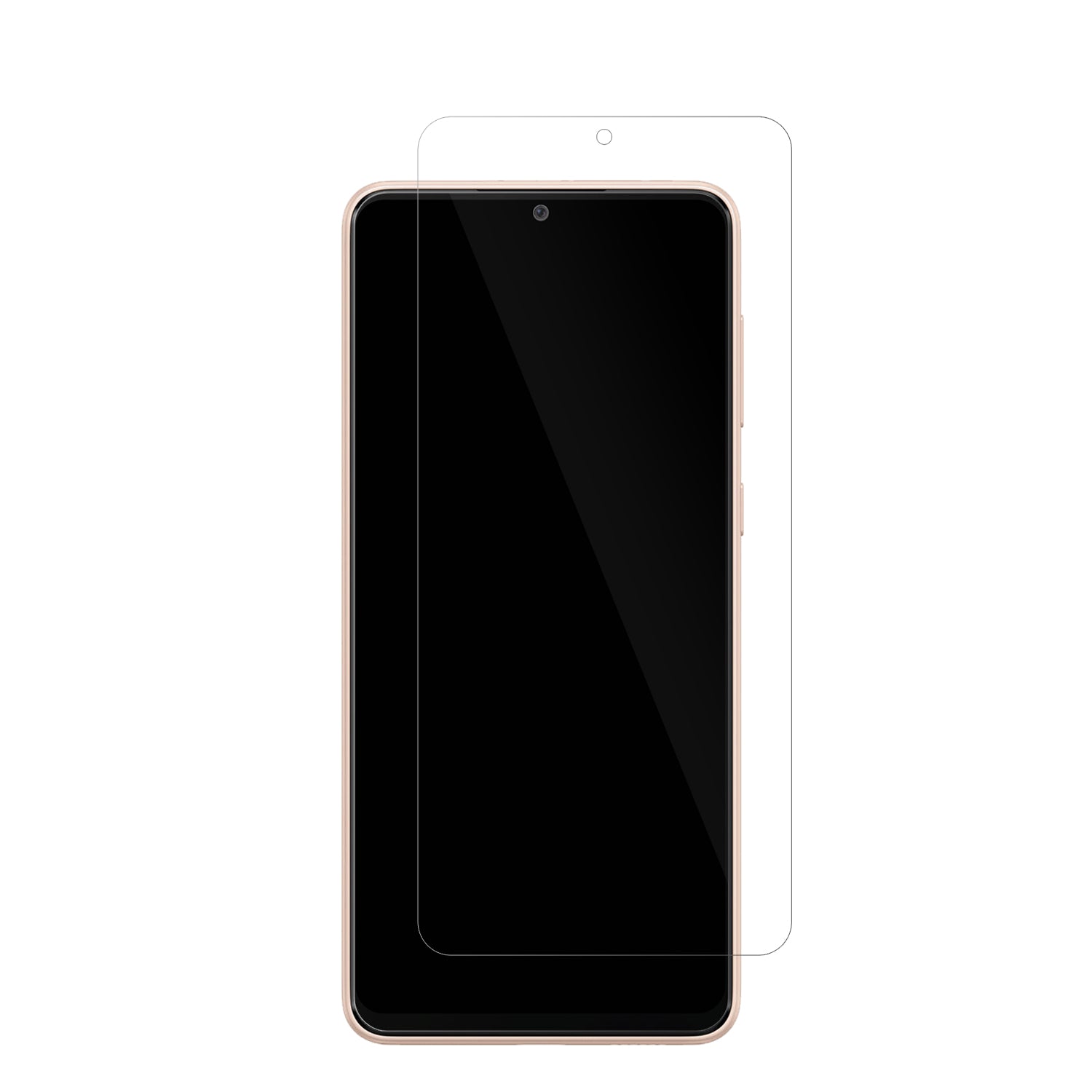 SamsungGalaxy A33 5G mit aufgebrachter dipos Displayschutzfolie, glasklare Darstellung ohne Einschränkungen