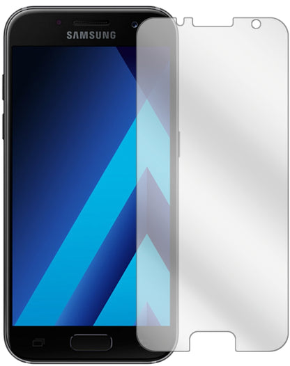 SamsungGalaxy A5 (2017) mit aufgebrachter dipos Displayschutzfolie, glasklare Darstellung ohne Einschränkungen