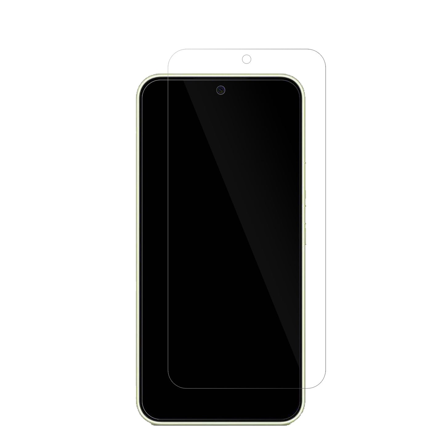 SamsungGalaxy A54 5G mit aufgebrachter dipos Displayschutzfolie, glasklare Darstellung ohne Einschränkungen