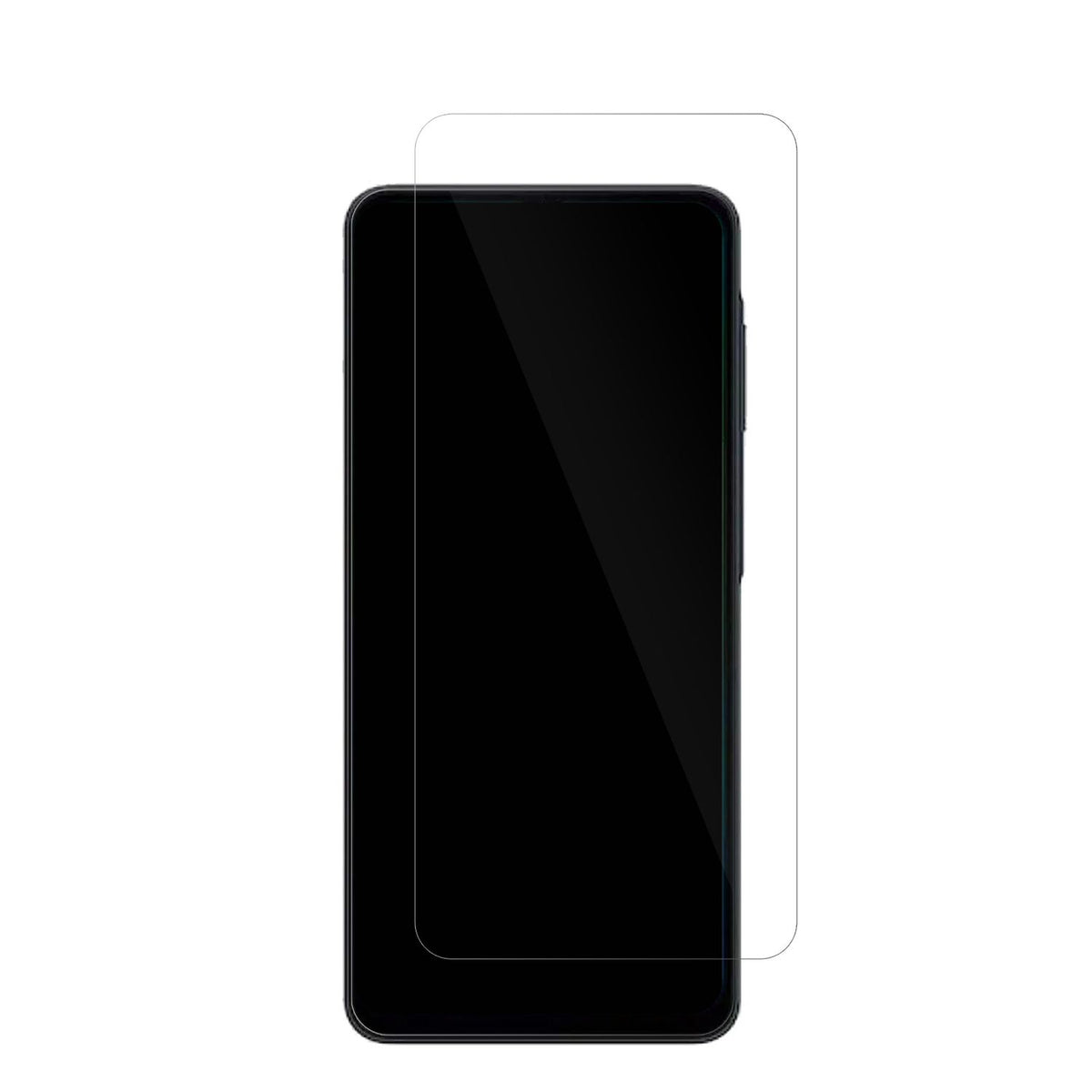 SamsungGalaxy M07 mit aufgebrachter dipos Displayschutzfolie, glasklare Darstellung ohne Einschränkungen