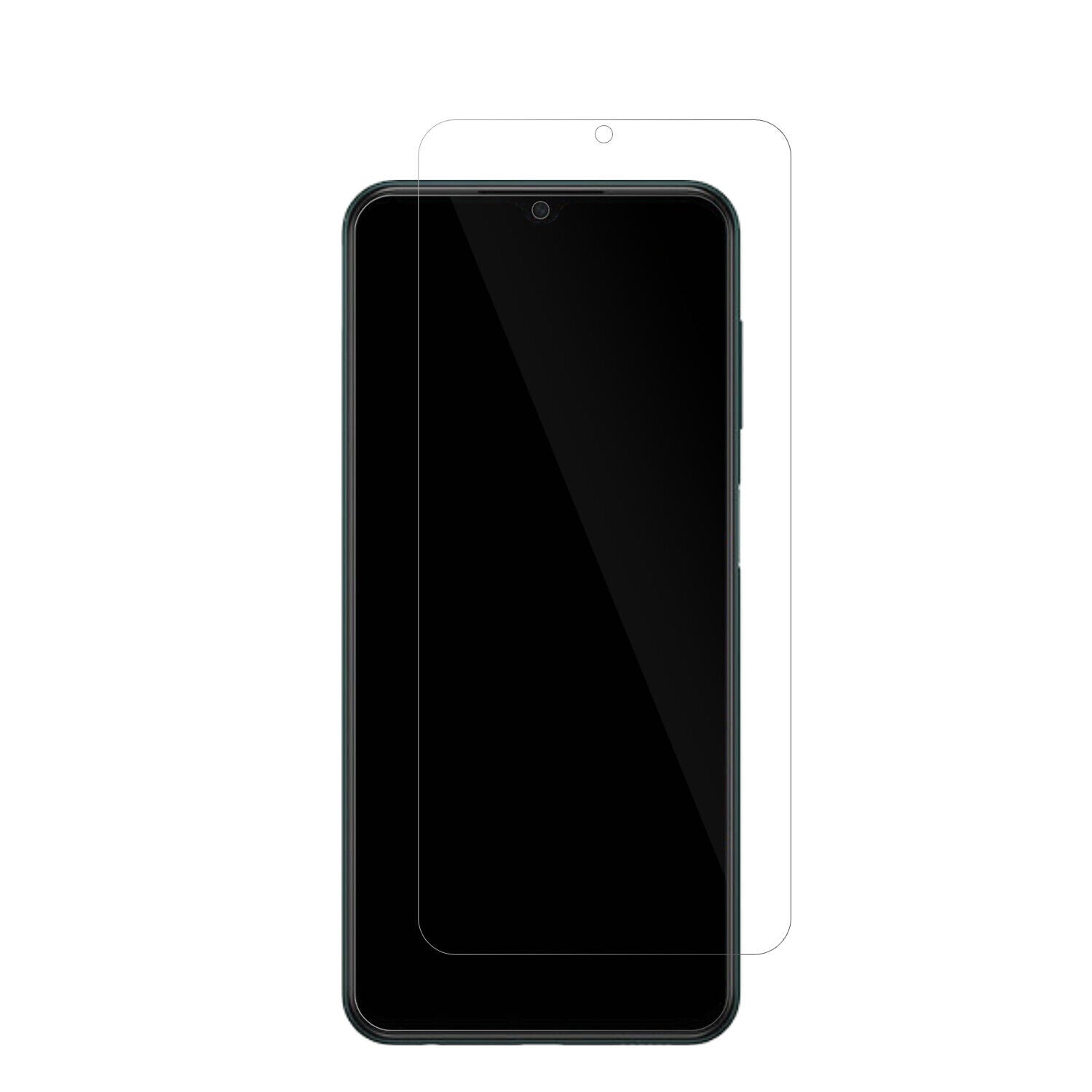 SamsungGalaxy M13 5G mit aufgebrachter dipos Displayschutzfolie, glasklare Darstellung ohne Einschränkungen