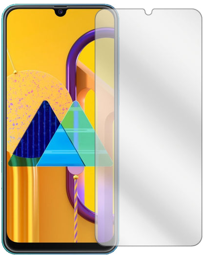 SamsungGalaxy M30s mit aufgebrachter dipos Displayschutzfolie, glasklare Darstellung ohne Einschränkungen
