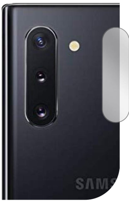 SamsungGalaxy Note 10 Kameralinse mit aufgebrachter dipos Displayschutzfolie, glasklare Darstellung ohne Einschränkungen