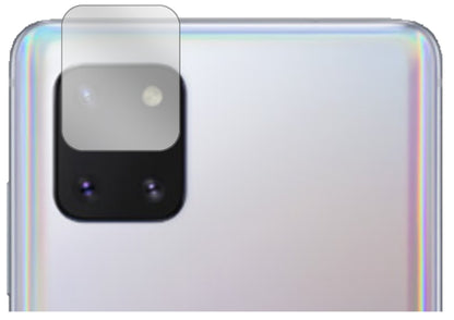 SamsungGalaxy Note 10 Lite Kameralinse mit aufgebrachter dipos Displayschutzfolie, glasklare Darstellung ohne Einschränkungen