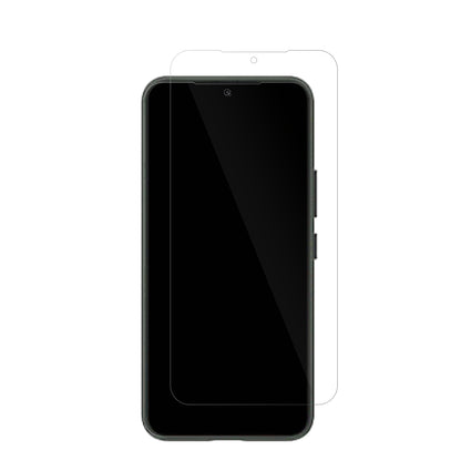 SamsungGalaxy S23 mit aufgebrachter dipos Displayschutzfolie, glasklare Darstellung ohne Einschränkungen