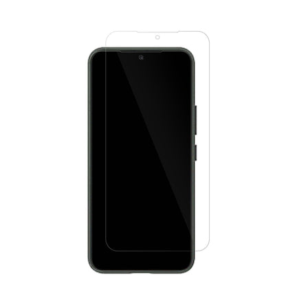 SamsungGalaxy S23 mit aufgebrachter dipos Displayschutzfolie, glasklare Darstellung ohne Einschränkungen