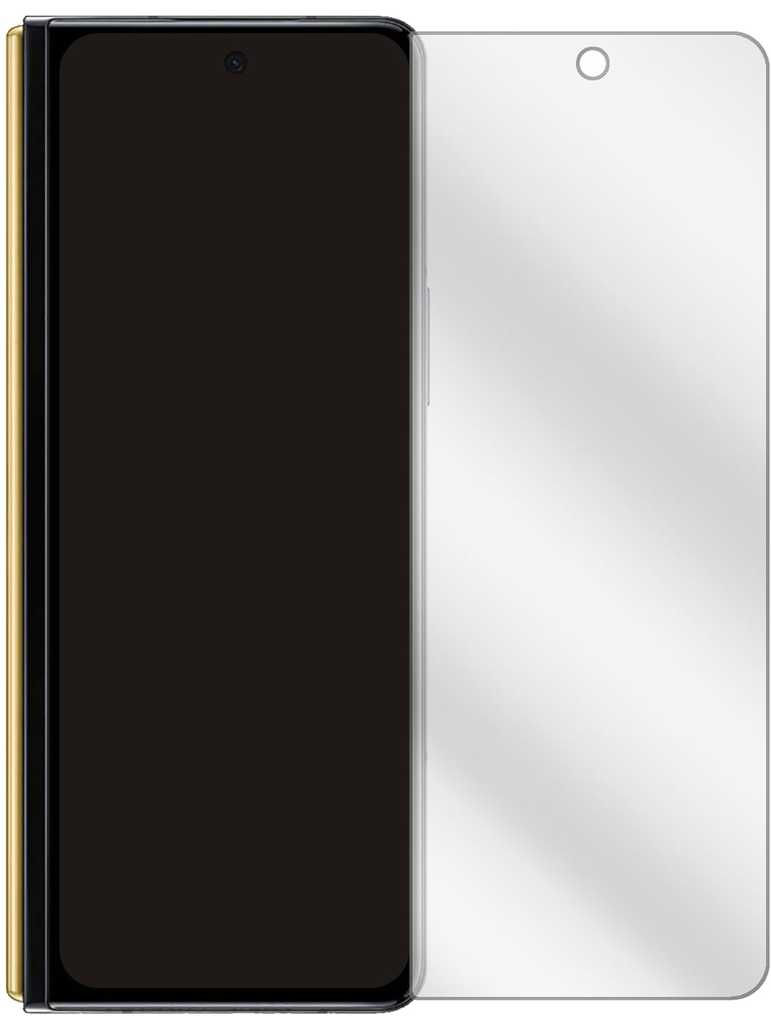 SamsungGalaxy W22 mit aufgebrachter dipos Displayschutzfolie, glasklare Darstellung ohne Einschränkungen