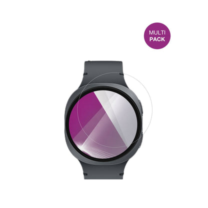 SamsungGalaxy Watch 8 40mm mit aufgebrachter dipos Displayschutzfolie, glasklare Darstellung ohne Einschränkungen