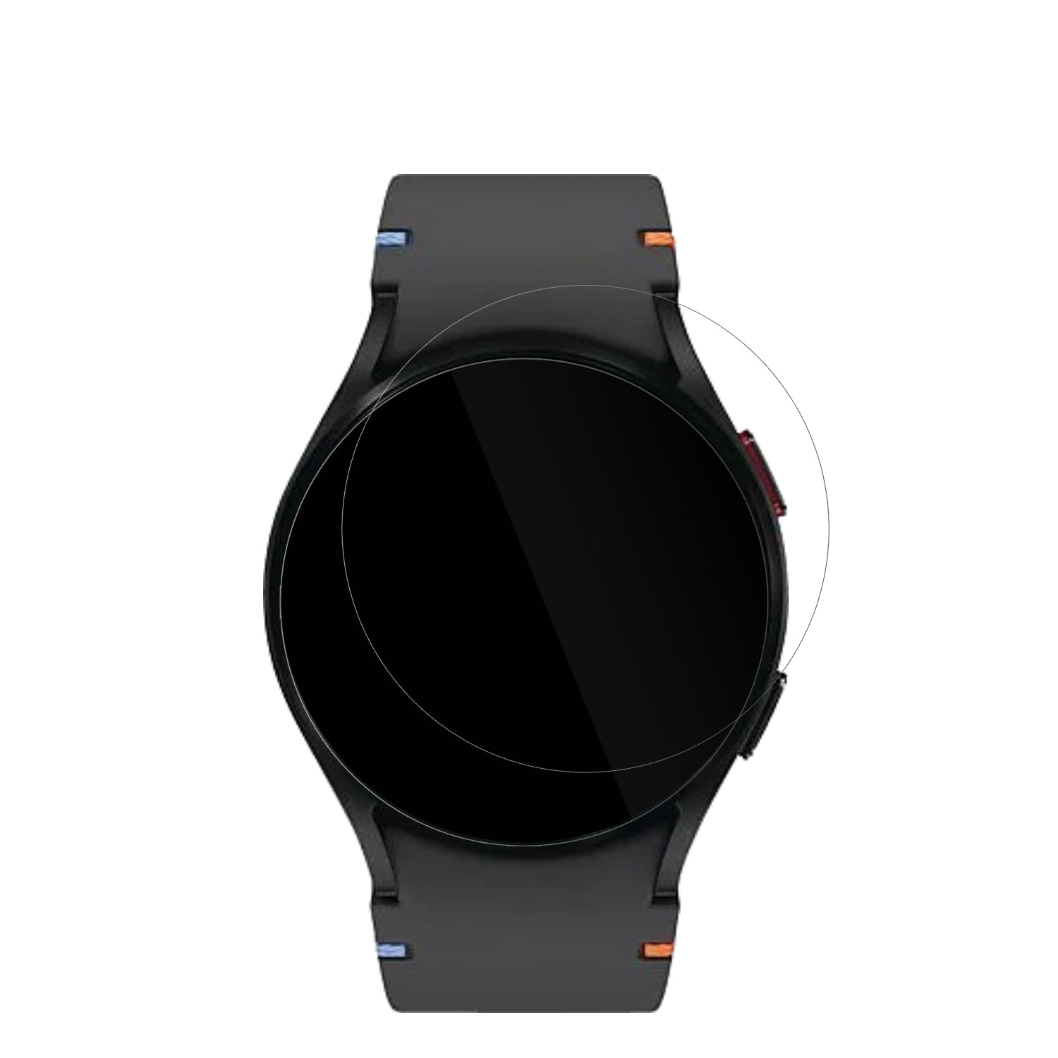 SamsungGalaxy Watch FE 40mm mit aufgebrachter dipos Displayschutzfolie, glasklare Darstellung ohne Einschränkungen