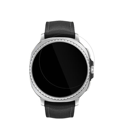 SamsungGalaxy Watch8 Classic 46mm mit aufgebrachter dipos Displayschutzfolie, glasklare Darstellung ohne Einschränkungen