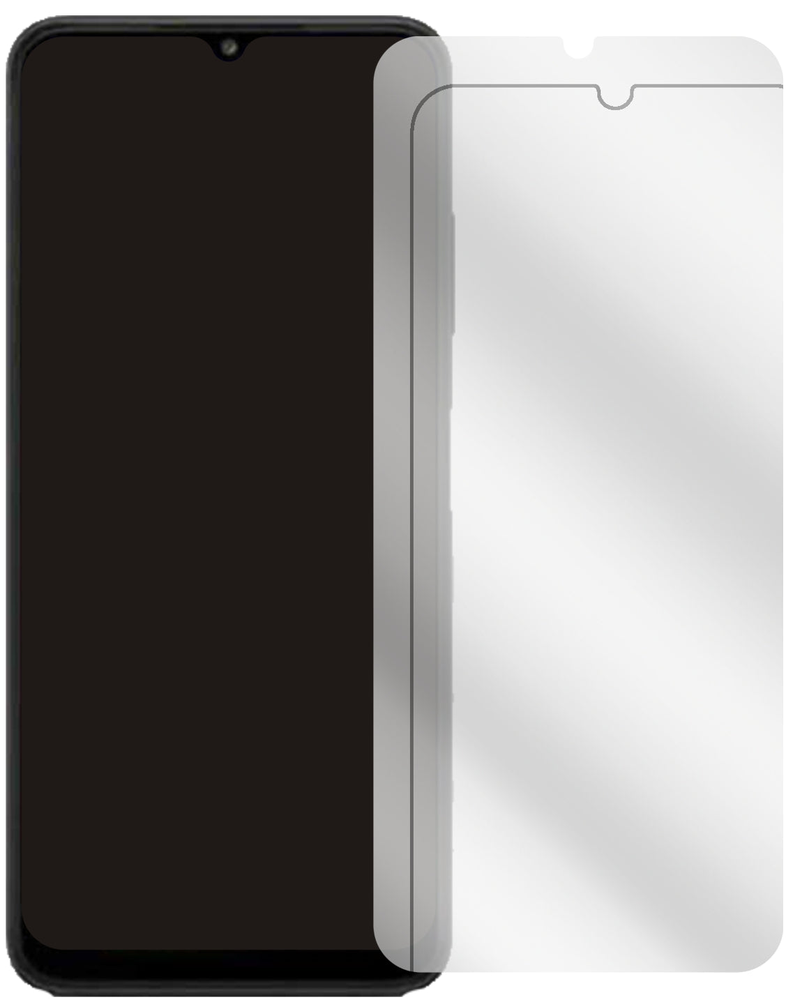 SamsungGalaxy Wide 5 mit aufgebrachter dipos Displayschutzfolie, glasklare Darstellung ohne Einschränkungen