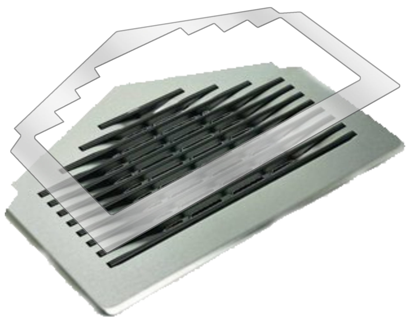 SiemensEQ9 PLUS Connect s300 Tropfblech mit aufgebrachter dipos Displayschutzfolie, glasklare Darstellung ohne Einschränkungen
