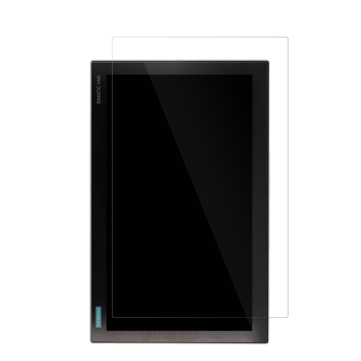 SiemensIPC 477E mit aufgebrachter dipos Displayschutzfolie, glasklare Darstellung ohne Einschränkungen