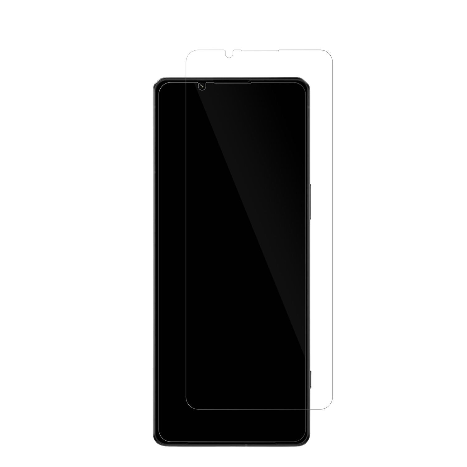 SonyXperia 1 IV mit aufgebrachter dipos Displayschutzfolie, glasklare Darstellung ohne Einschränkungen