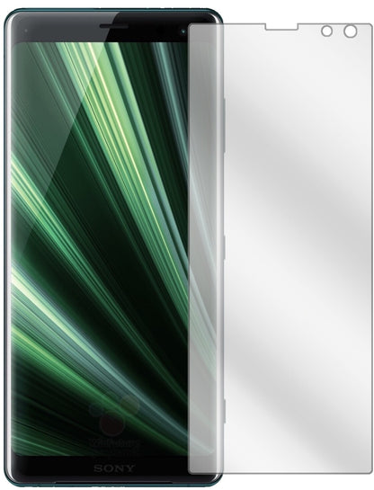 SonyXperia XZ3 mit aufgebrachter dipos Displayschutzfolie, glasklare Darstellung ohne Einschränkungen