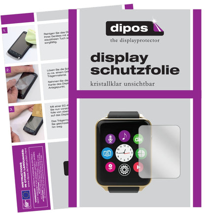 StogaGT88 mit aufgebrachter dipos Displayschutzfolie, glasklare Darstellung ohne Einschränkungen