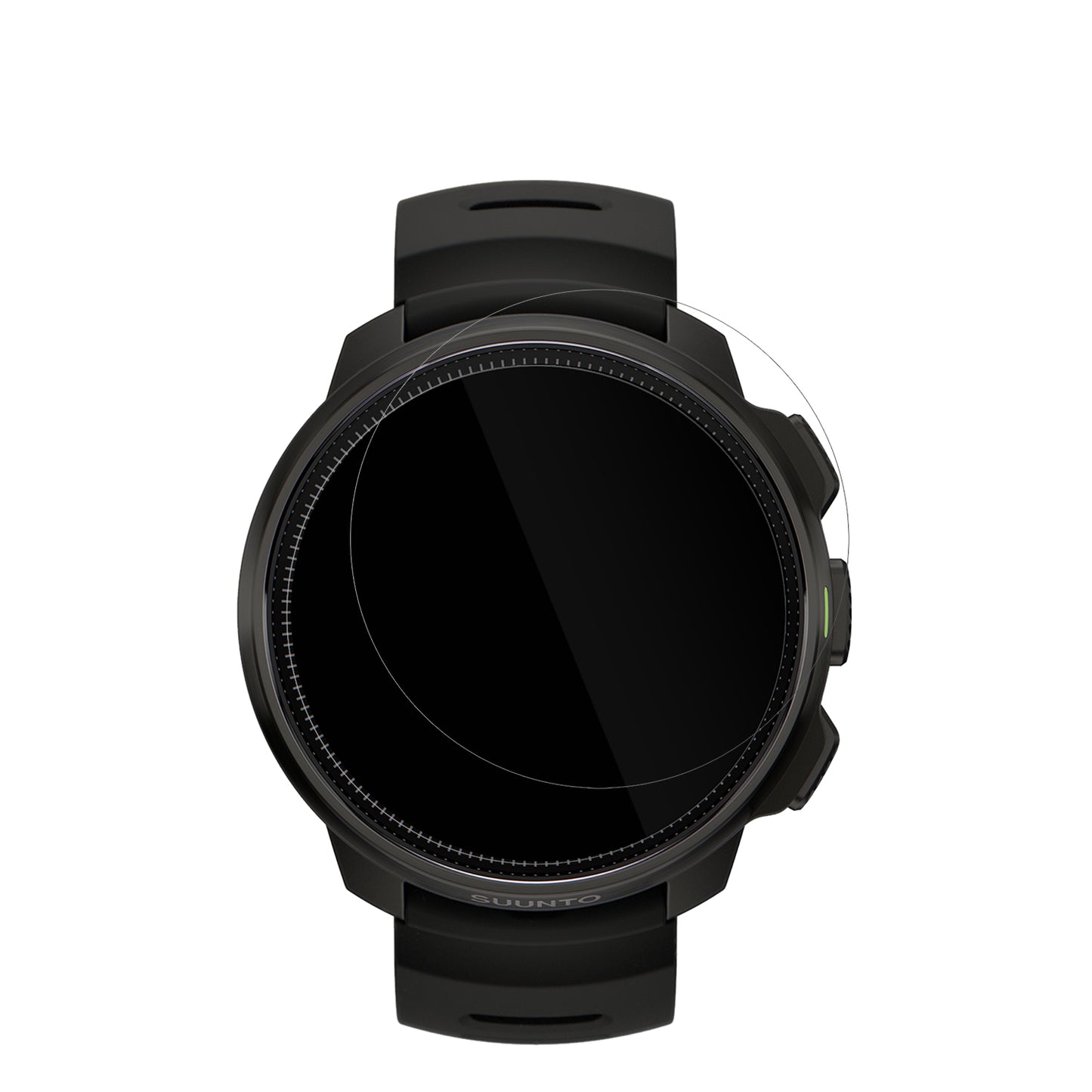 SuuntoOcean mit aufgebrachter dipos Displayschutzfolie, glasklare Darstellung ohne Einschränkungen