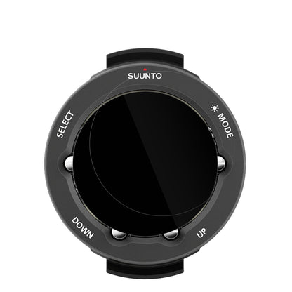 SuuntoVyper Novo mit aufgebrachter dipos Displayschutzfolie, glasklare Darstellung ohne Einschränkungen