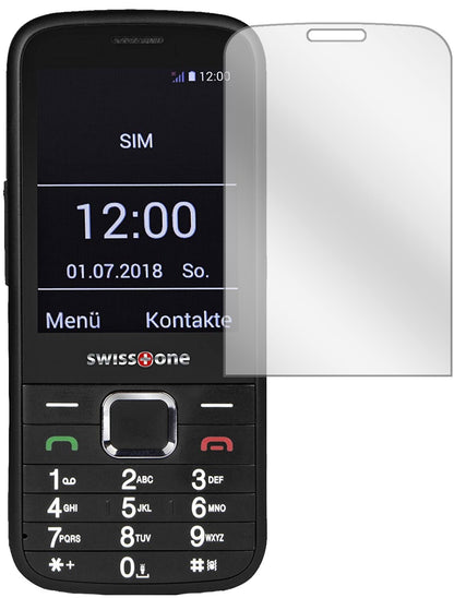SwisstoneBBM 570 mit aufgebrachter dipos Displayschutzfolie, glasklare Darstellung ohne Einschränkungen