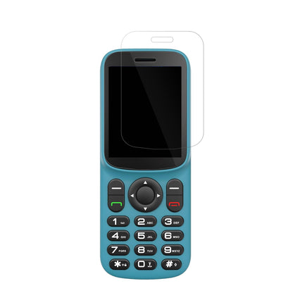 T1854G Handy mit aufgebrachter dipos Displayschutzfolie, glasklare Darstellung ohne Einschränkungen