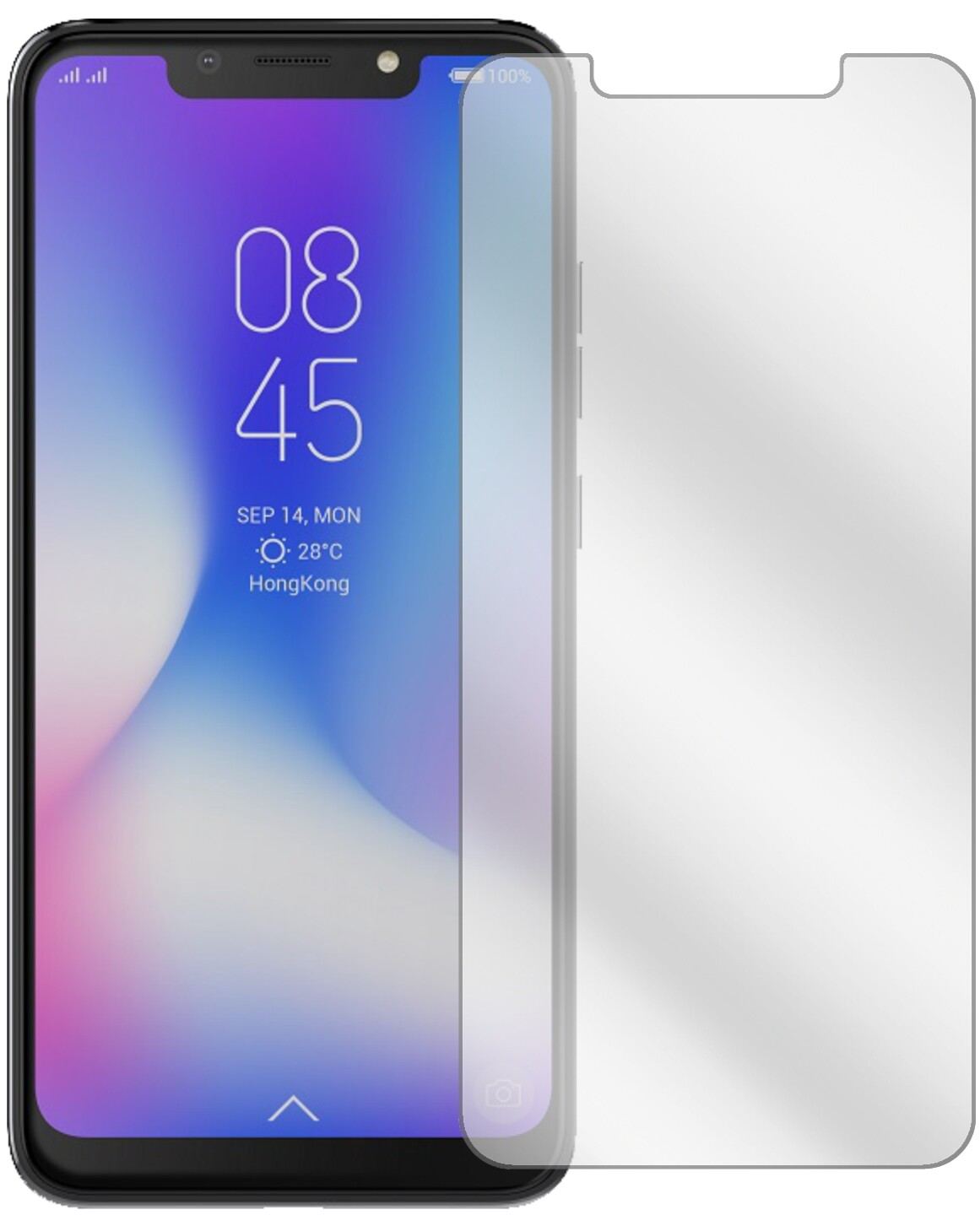 TecnoCamon 11 Pro mit aufgebrachter dipos Displayschutzfolie, glasklare Darstellung ohne Einschränkungen
