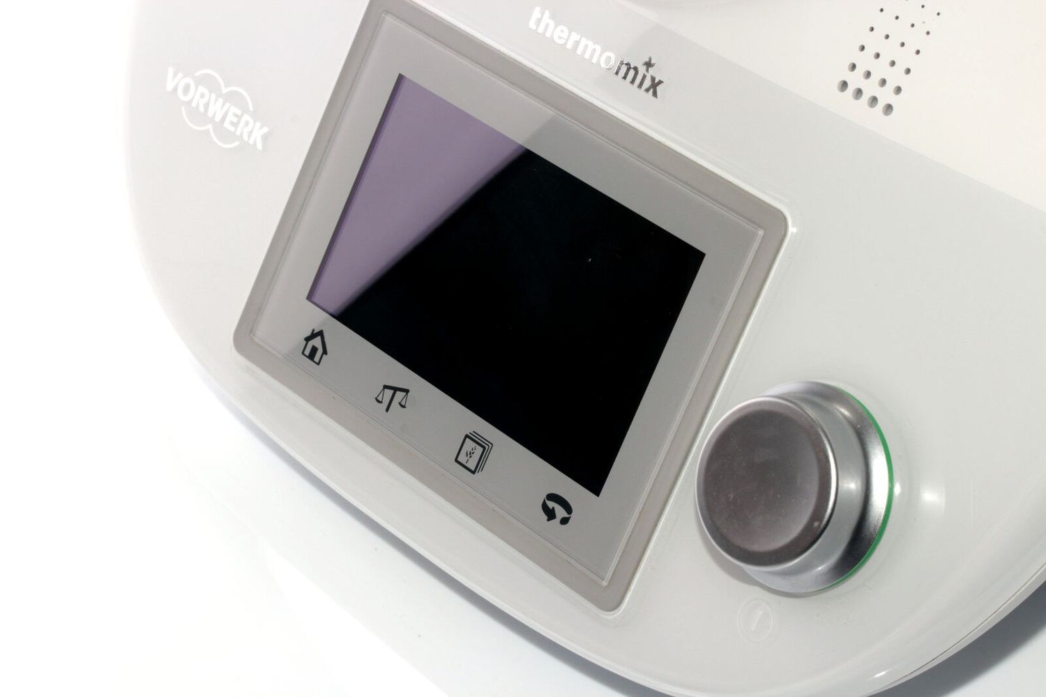 Thermomix TM5 (Modell 2014)Vorwerk mit aufgebrachter dipos Displayschutzfolie, glasklare Darstellung ohne Einschränkungen
