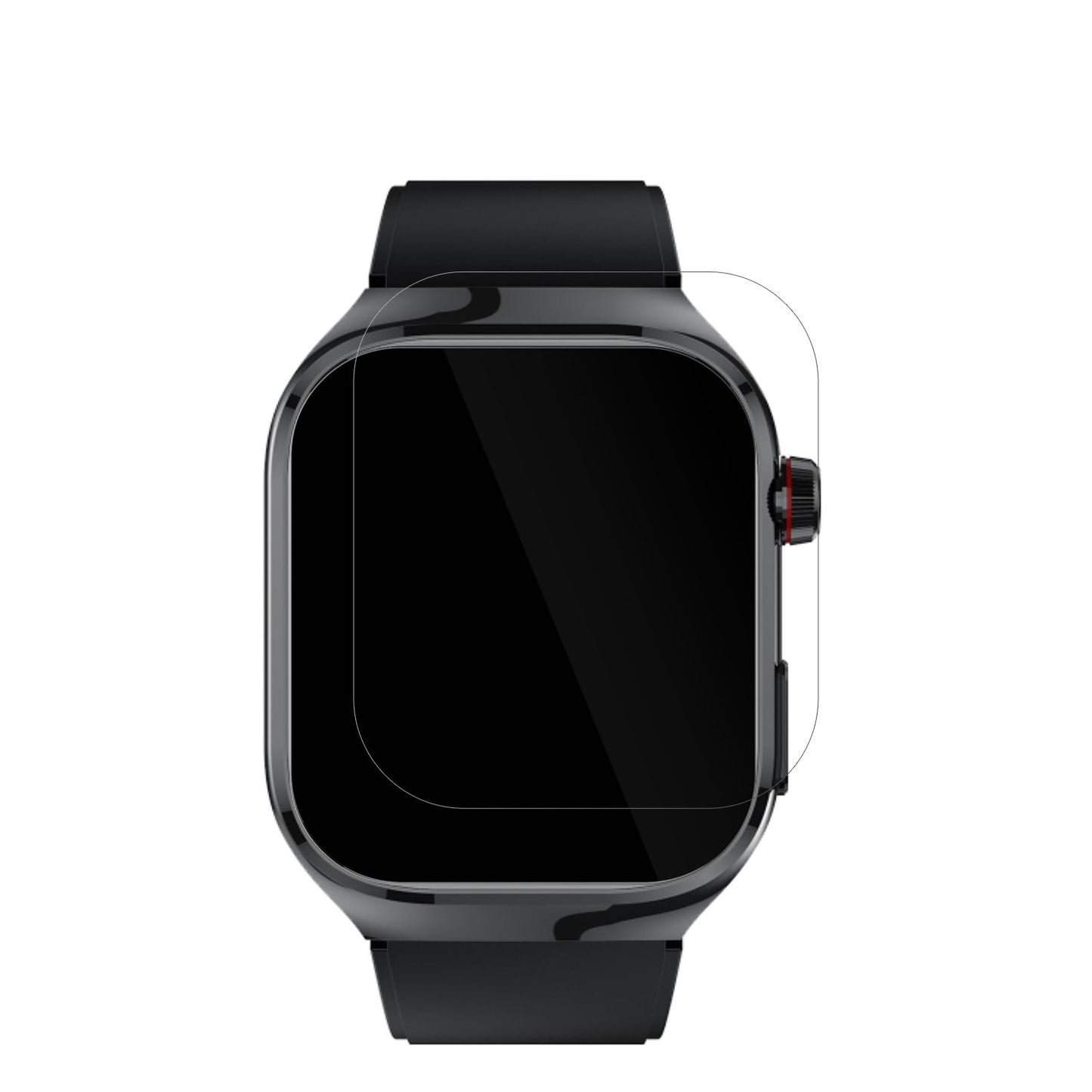 TK16Smartwatch 2.04 Zoll mit aufgebrachter dipos Displayschutzfolie, glasklare Darstellung ohne Einschränkungen