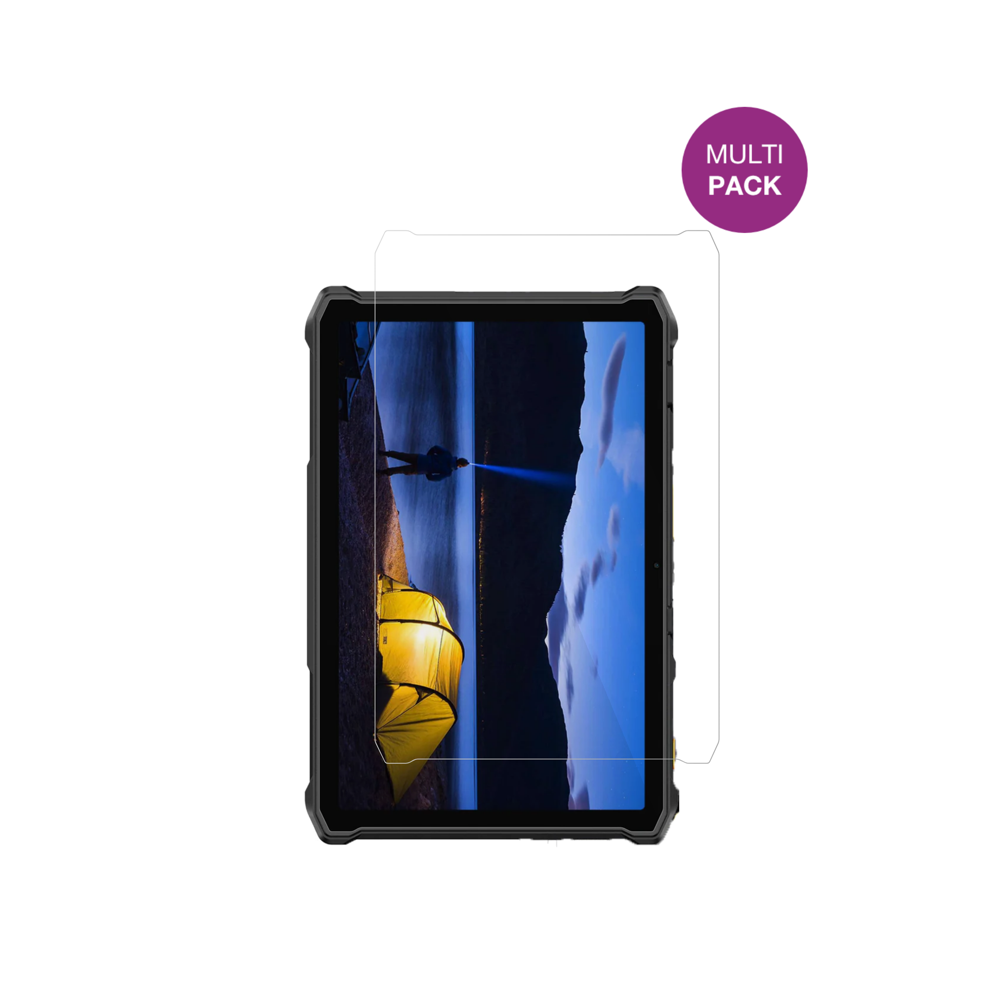 UlefoneArmor Pad 5 Pro mit aufgebrachter dipos Displayschutzfolie, glasklare Darstellung ohne Einschränkungen