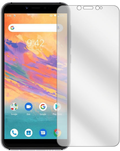 UmidigiA3S mit aufgebrachter dipos Displayschutzfolie, glasklare Darstellung ohne Einschränkungen