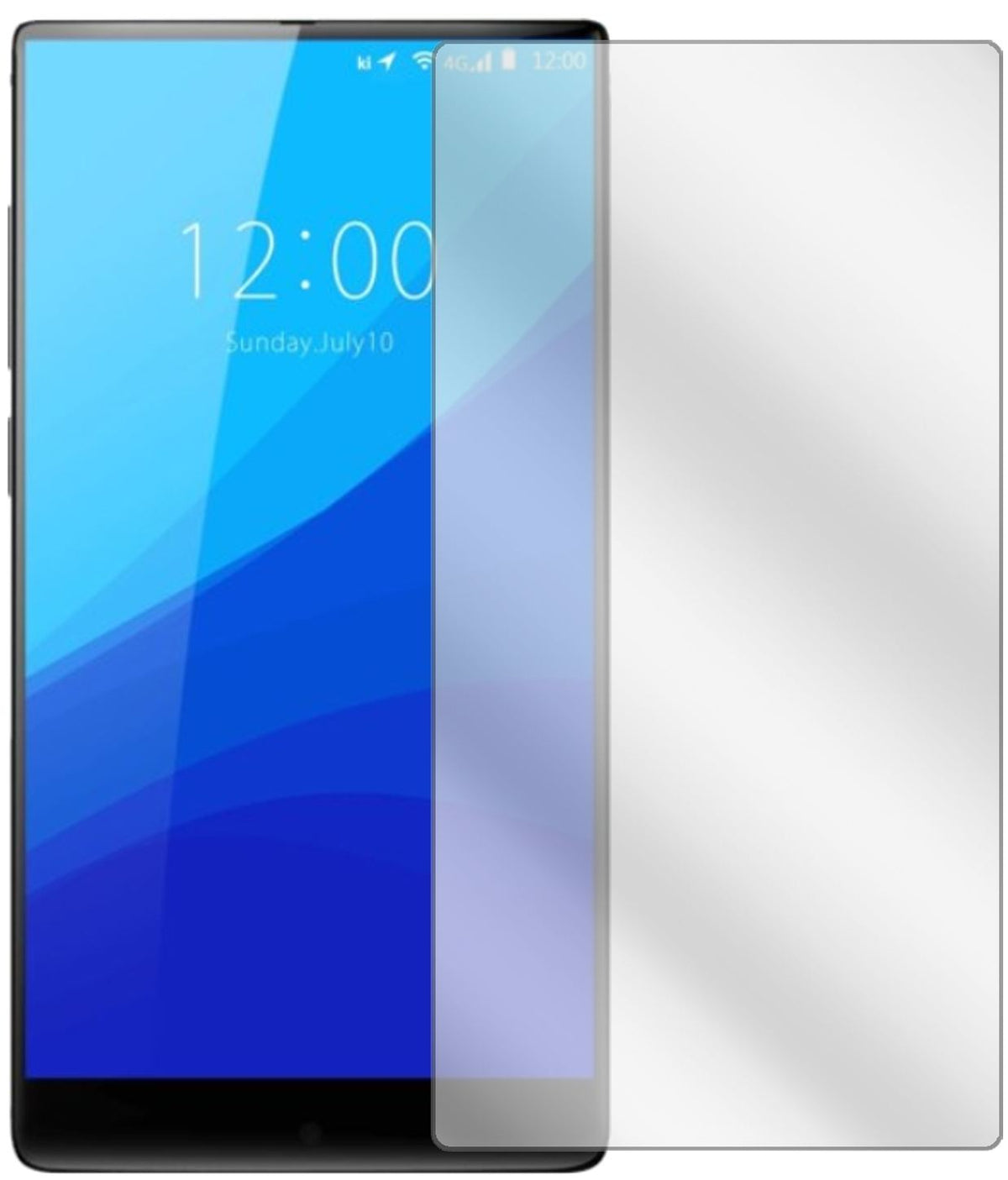 UmidigiCrystal mit aufgebrachter dipos Displayschutzfolie, glasklare Darstellung ohne Einschränkungen