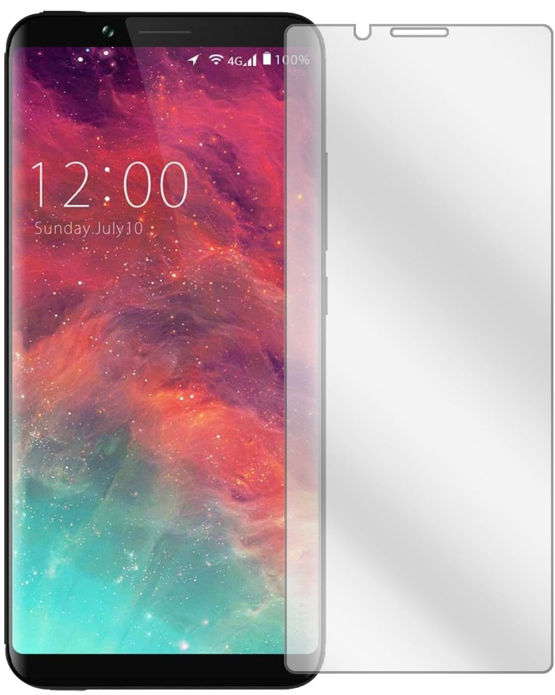 UmidigiS2 Pro mit aufgebrachter dipos Displayschutzfolie, glasklare Darstellung ohne Einschränkungen